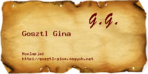 Gosztl Gina névjegykártya